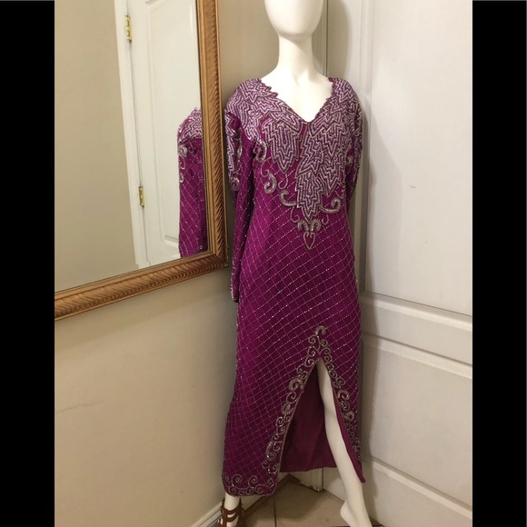 Evening gorgeous, beaded dress - Picture 1 of 8